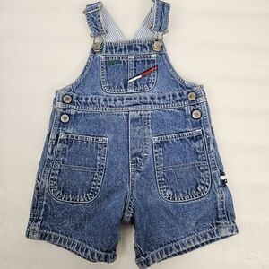 Vintage 90s Tommy Hilfiger Denim Shortall Overalls 12-18 Months